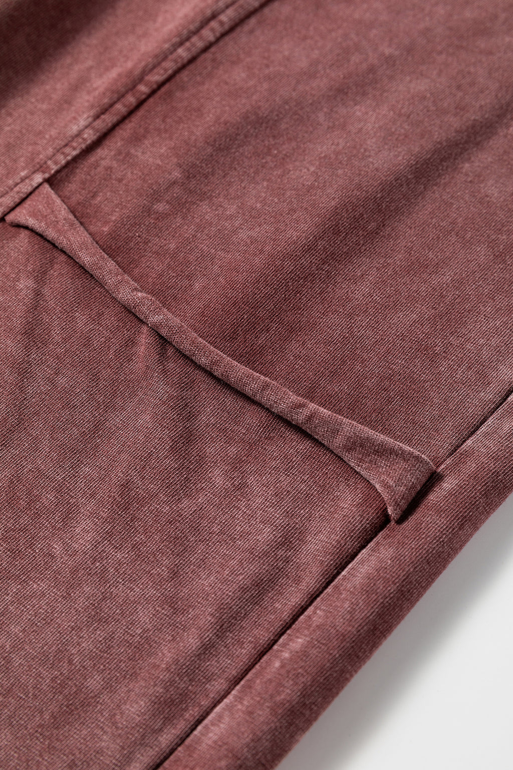 Wild Ginger Mineral Wash Lace-up High Waist Raw Hem Patched Pocket Pants