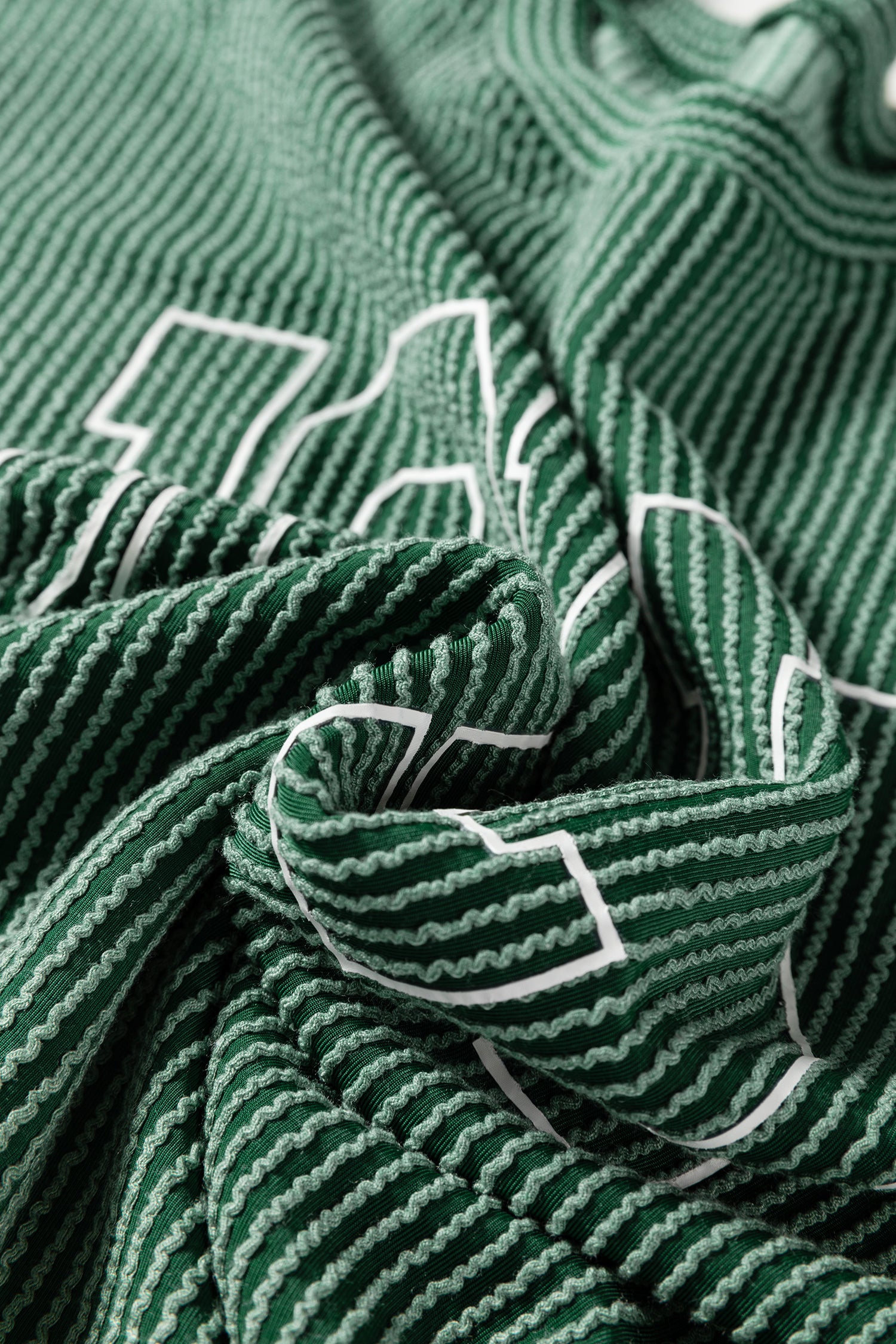 Blackish Green Twisted Rib Outlined Merry Letter Graphic Loose Long Sleeve Top