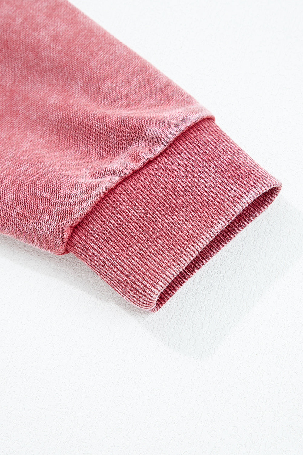 Racing Red Solid Color Raglan Sleeve Pullover Sweatshirt